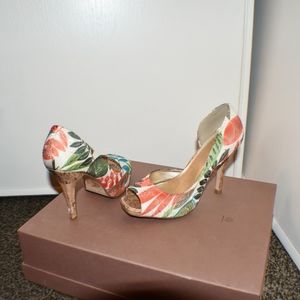 Summer Flower/Wooden Heels (fabric)